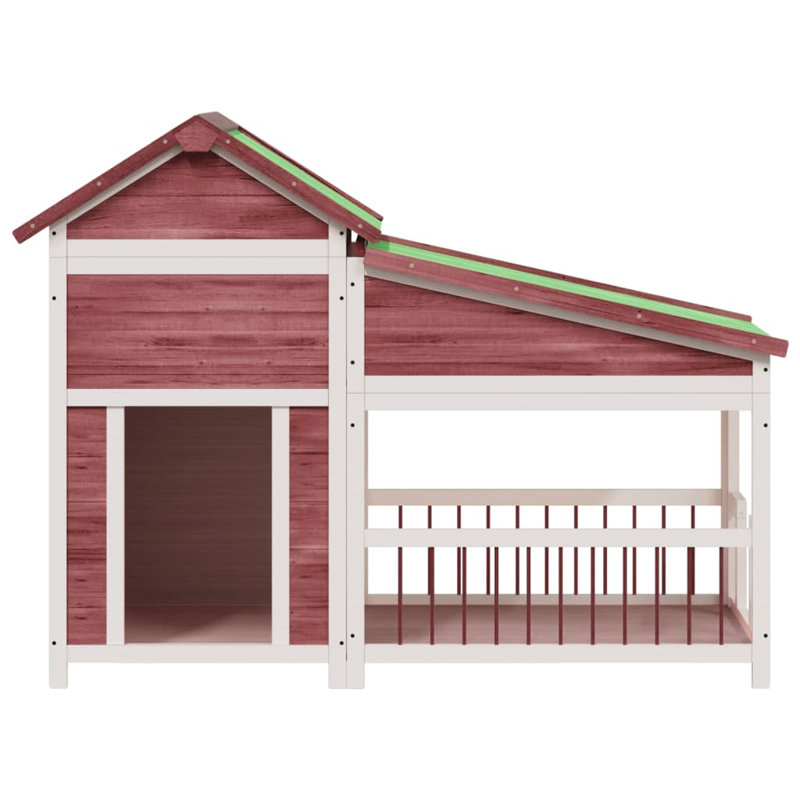 Exeter Wood Dog House, Mocha/White