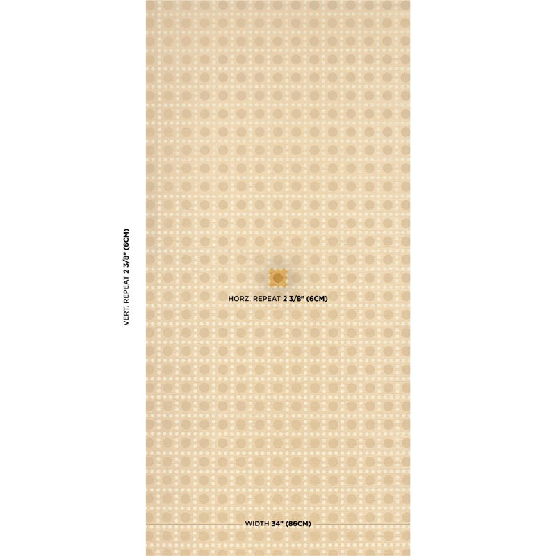 Schumacher X Backdrop Puntini Sisal Wallpaper, Tan