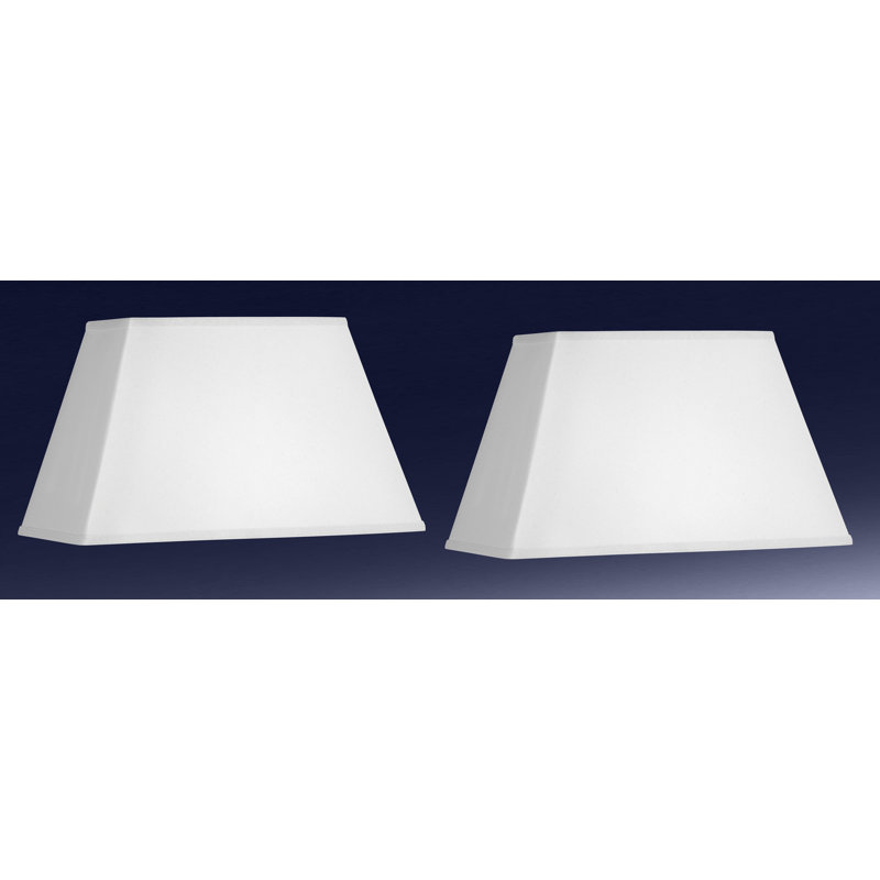 11 in. H Linen Rectangle Lamp Shade, White