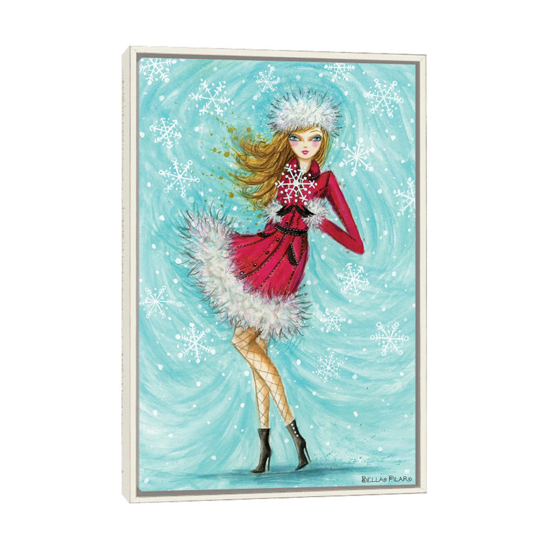 Blythe's Stunning Snowflake - reproduction d'art murale - toile encadrée, H 26 po x l 18 po, Blanc patiné