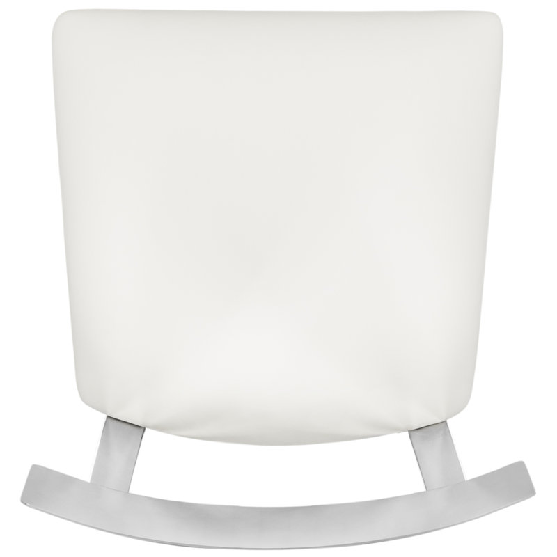 Tabouret de comptoir et de bar Chromium, Blanc, Tabouret de comptoir (assise à une hauteur de 26,