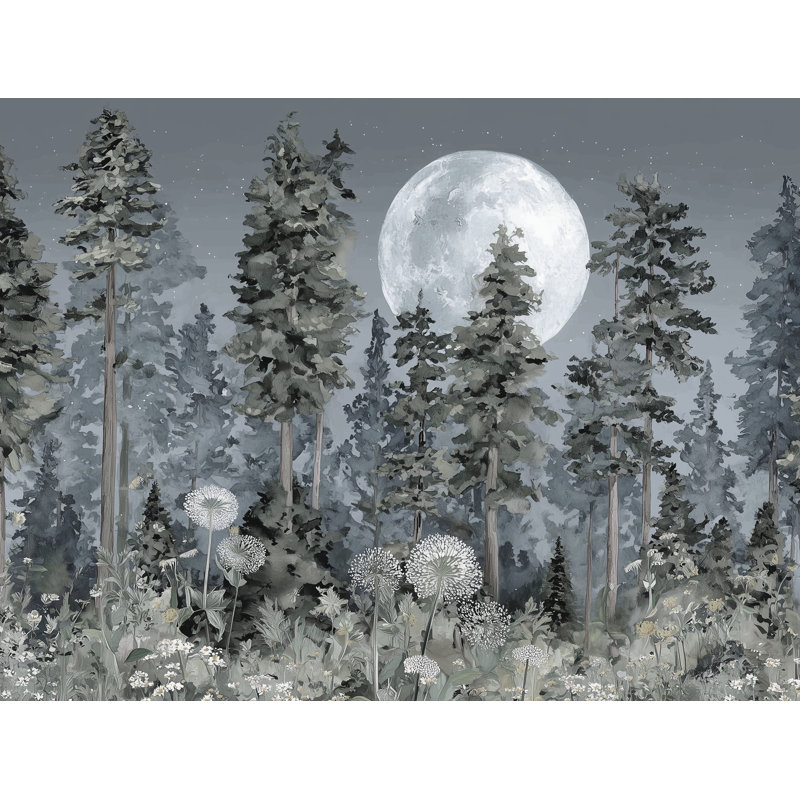 Rouleau de papier peint double forêt, 160"x108", Peel and Stick