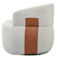 Modern Round Barrel Swivel Accent Armchair