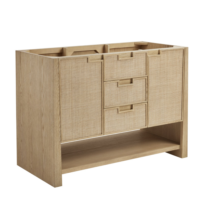 Solene 48'' W Single Vanity, White Zeus Quartz, Widespread