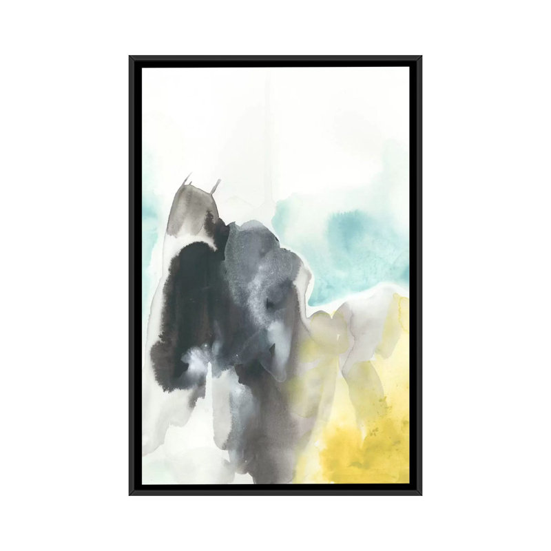 «Geode Mirage I», impression sur toile, H 26 po x l 18 po x P 1,5 po, Toile avec cadre noir, Pas de tapis