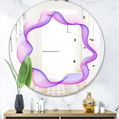 Abstract Round Purple - Modern Mirror - Contemporary Wall Mirror