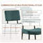 Chaise de salle à manger rembourrée en tissu moderne simple (ensemble de 4)-1618577160