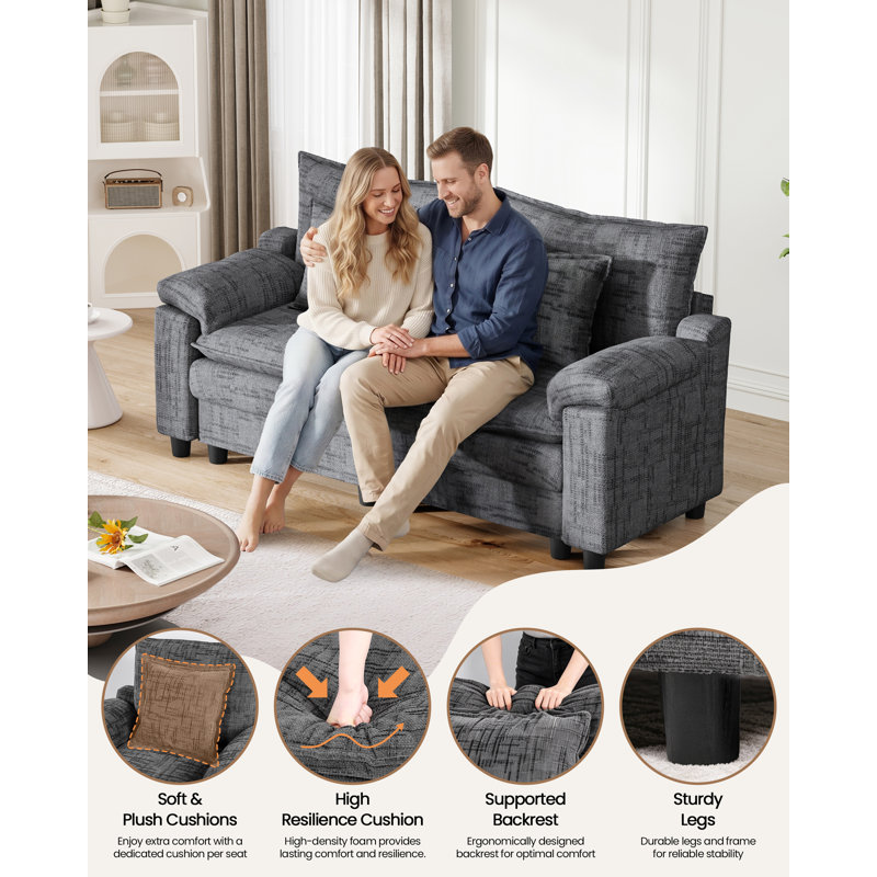 Sofa, 87 cm H x 164 cm W x 80 cm D