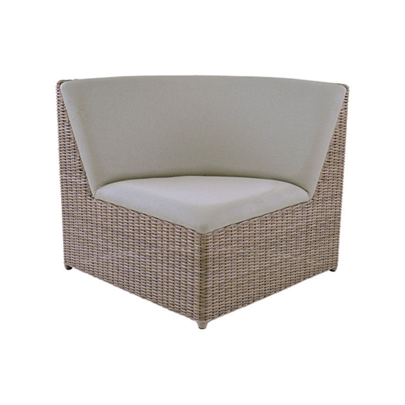 Milano Outdoor Corner Wedge Lounge Chair, Driftwood