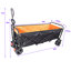 Extra Long Extender Folding Wagon Garden Cart