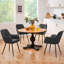 Upholstered Dining Chair with Modern Tufted PU Leather-615420109