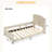 Twin Size Upholstered Daybed With Classic Stripe Shaped Headboard-927900603