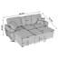 Canapé-lit modulaire de 86 po de large rembourré-87460509