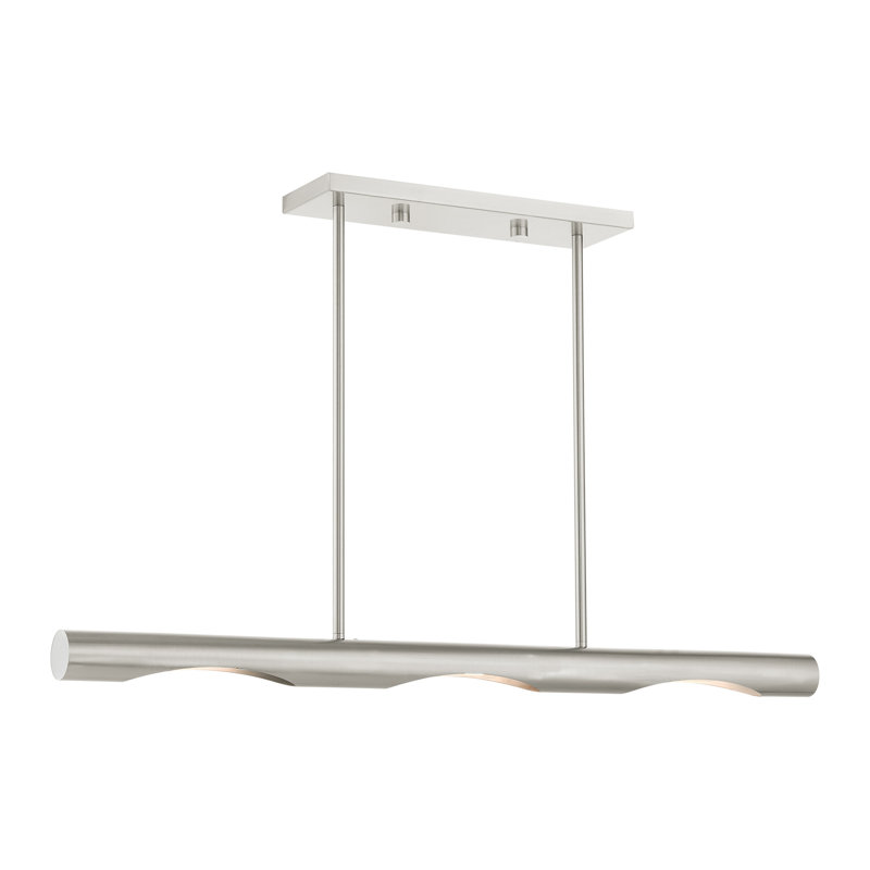 Clearlake 3 - Light Kitchen Island Pendant, Brushed Nickel
