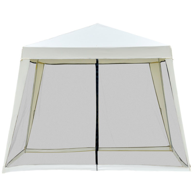 Outsunny 10'X10' Outdoor Canopy Tent, Cream White