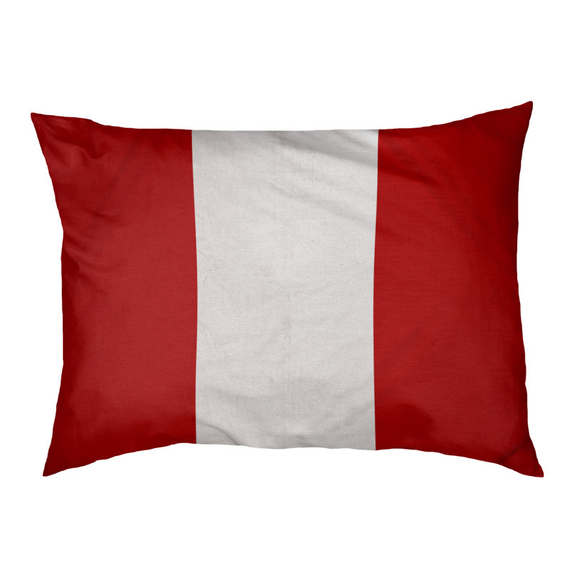 Coussin Ohio Football, Très grand (l 50 po x P 40 po x H 7 po), Rouge écarlate