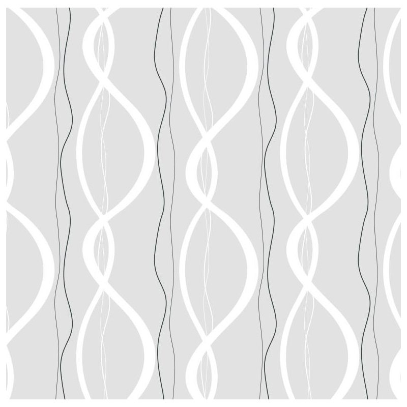 Ribbons And Chains Abstract Vinyl Wallpaper Roll by Jamie Graney, Gray/White/Black