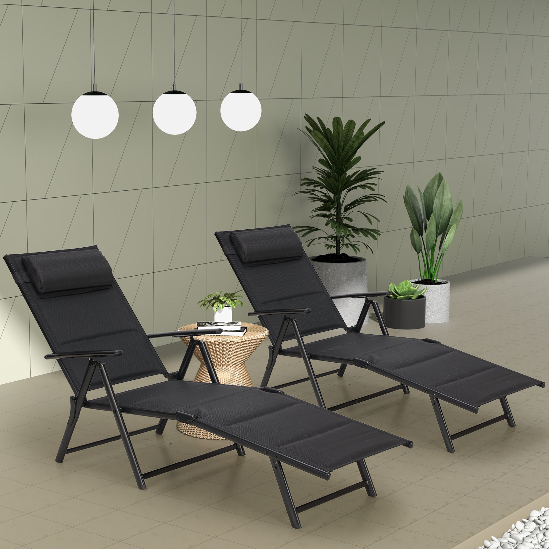 Metal folding lounge discount chairs