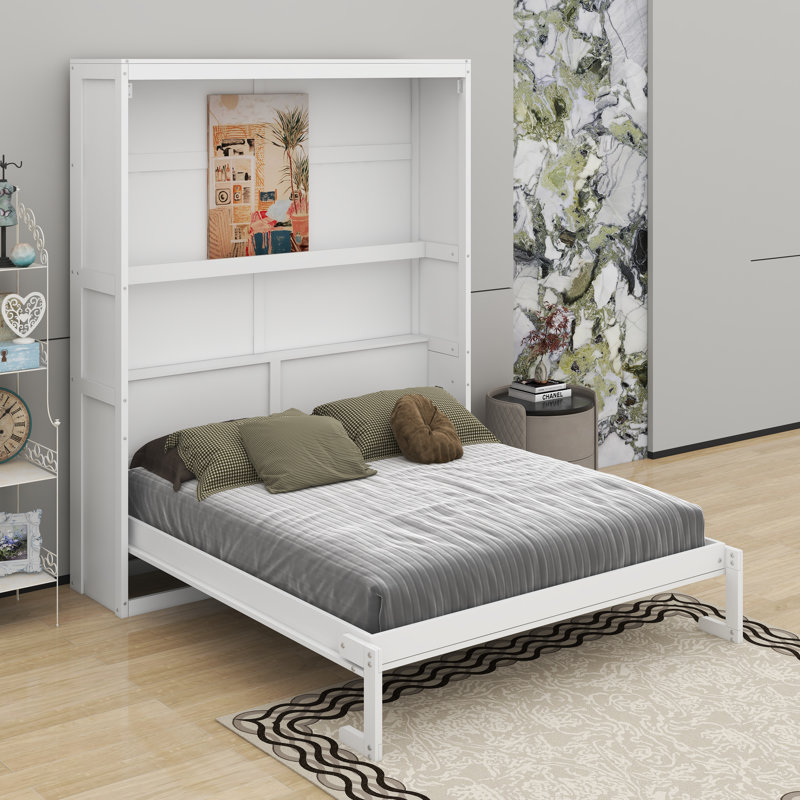 Queen Murphy Bed With Shelves