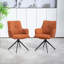 360° Swivel Dining Chairs, Modern Chenille Upholstered Armchairs With Ergonomic Back Support, Sturdy Metal Legs For Kitchen & Dining Room-787347666-787347668