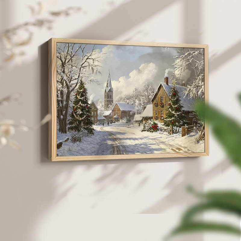 Chirstmas Art-CCXCIII -Framed Print - Restickable, H 16 po x l 20 po, Naturel