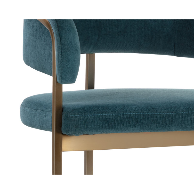 Upholstered Stool with Metal Frame, Counter Stool (26" Seat Height)