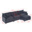 Canapé modulaire en L 108 po-745494043