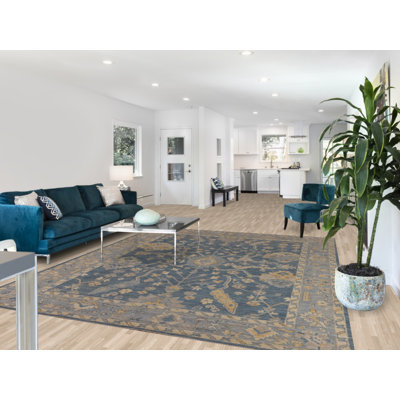 Tapis bleu marine et bleu