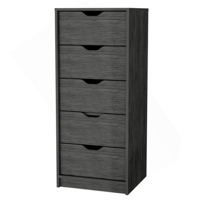 Commode 5 tiroirs Dillon, commode haute Dillon