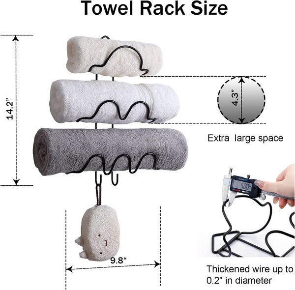QIANXING Wall Mounted Towel Rack