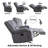 Batholo 42.9" Wide Modern Manual Glider Upholstered Recliner-71248623