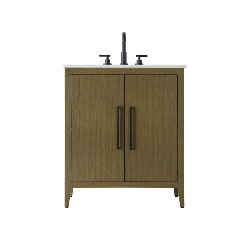30 Inch Single Bathroom Vanity, Chestnut Brown