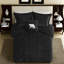 Ensemble d'édredon noir luxueux, moelleux et sherpa