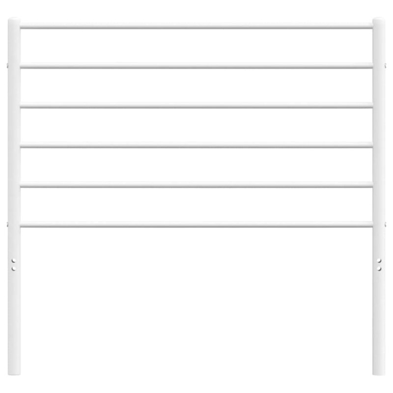 Durable Metal Headboard, Modern Style, 39.4", White