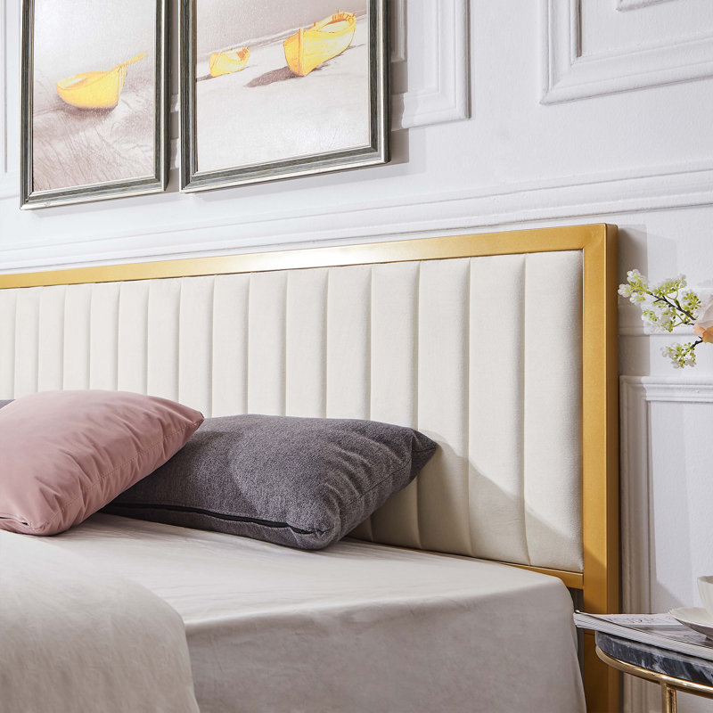 Retro Upholstered Bed Frame