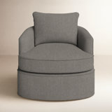 38" Wide Polyester Swivel Barrel Chair