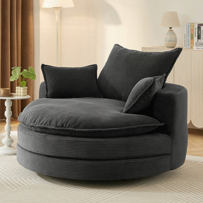 Fauteuil demi-tonneau pivotant