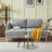 Yannel 57'' Linen Square Arm Loveseat-321643357