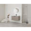 Meuble-lavabo mural 36 po avec lavabo en résine et 2 portes à fermeture en douceur-131271806