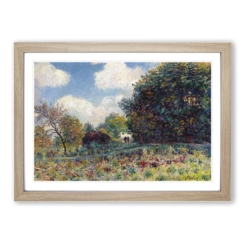 The Road in the Woods by Alfred Sisley - Framed Print, 27cm H x 36cm W x 2cm D, Oak Framed