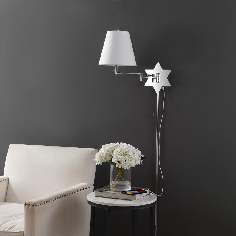 Applique murale en fer Marveen, Chrome