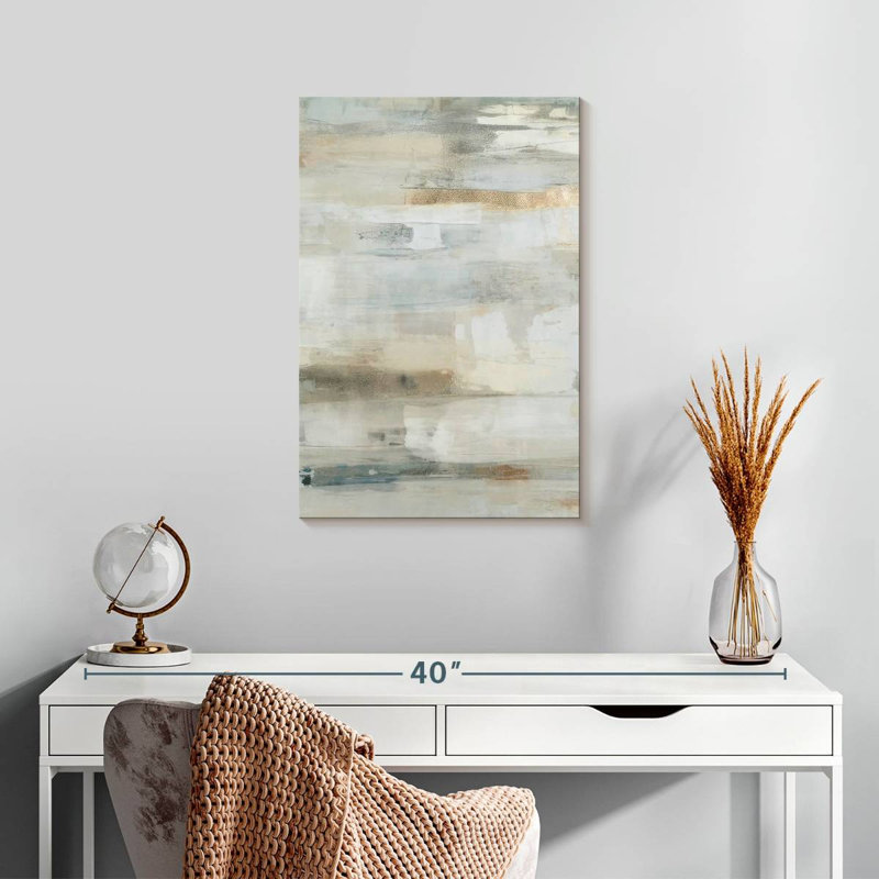 Avery neutre horizontal abstrait I, H 24 po x l 16 po