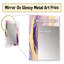 Lehoux mauve et or Strokes I - miroir mural fractal, miroir décoratif mauve, impression d'art en métal-97375383