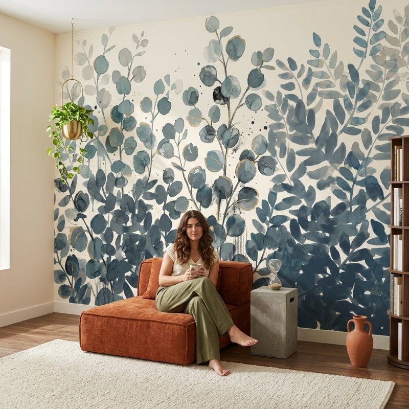 Décoration murale fond blanc cassé amovible crème clair, 200 po x 120 po, Peler et coller