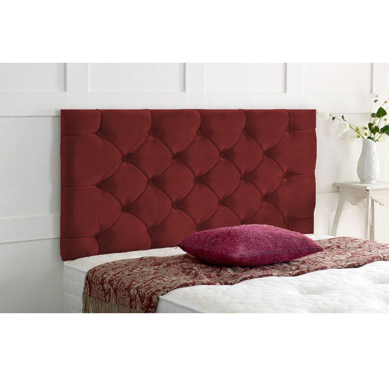 Upholstered Headboard, Burgundy, Kingsize (5')