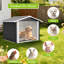 Niche pour chien d'extérieur avec remise et porte en PVC
