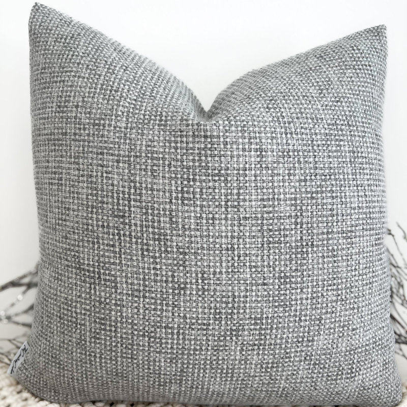 Abstract Grey Square Cushion Cover