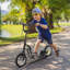 Trottinette pour enfants en acier noir profond avec roues de 12 pouces et freins doubles pour enfants de 5 ans et plus