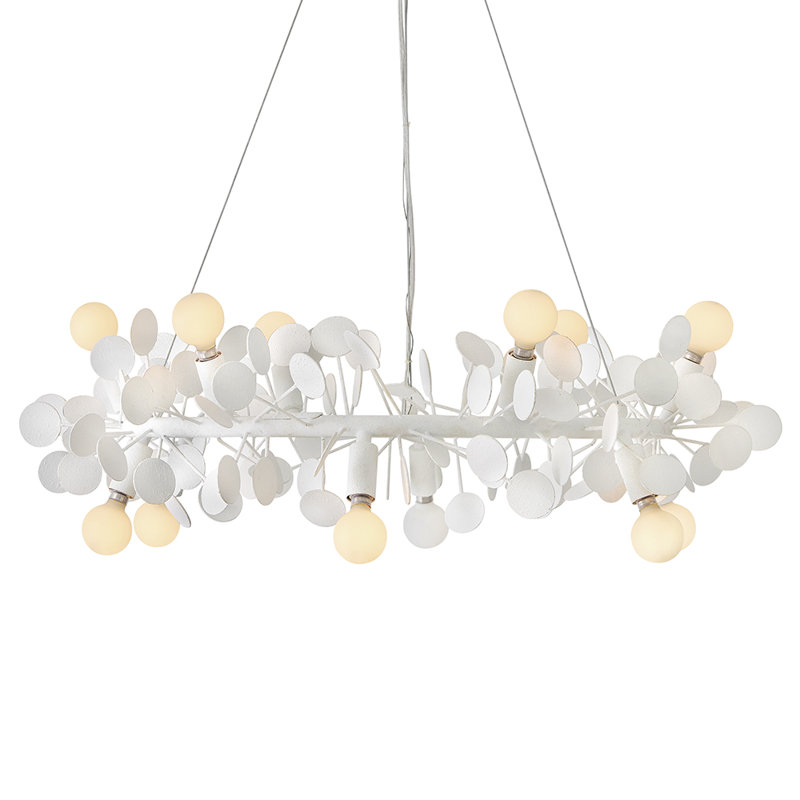  Lustre moyen à un niveau Lolli, Blanc