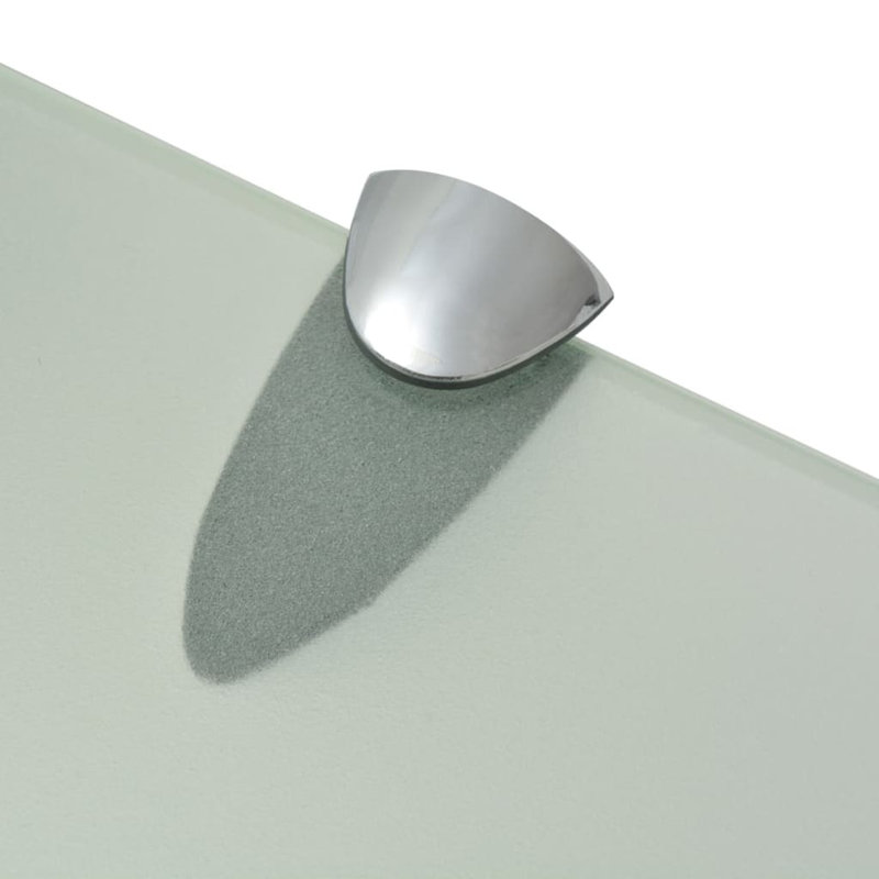 Annalys 2 Piece Floating Shelf, 0.31"H x 19.7" W x 3.94" D, Frosted